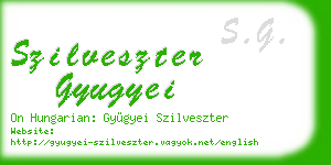 szilveszter gyugyei business card