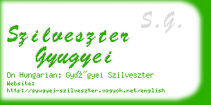 szilveszter gyugyei business card